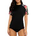 thumbnail image 1 of BeautyIn Chemise de Bain Imprimée Florale à Manches Courtes pour Femmes UPF 50+, 1 of 6
