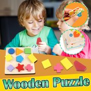 EGNMCR Wooden Educational Puzzle Toy Matching Board For Children Geometry Design Puzzle ball Birthday Gifts for Kids