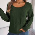 thumbnail image 4 of Yuyuzo Chandail Col Rond pour Femmes 2025 Manches Longues Décontracté Tricoté Ample Automne Hiver, 4 of 6