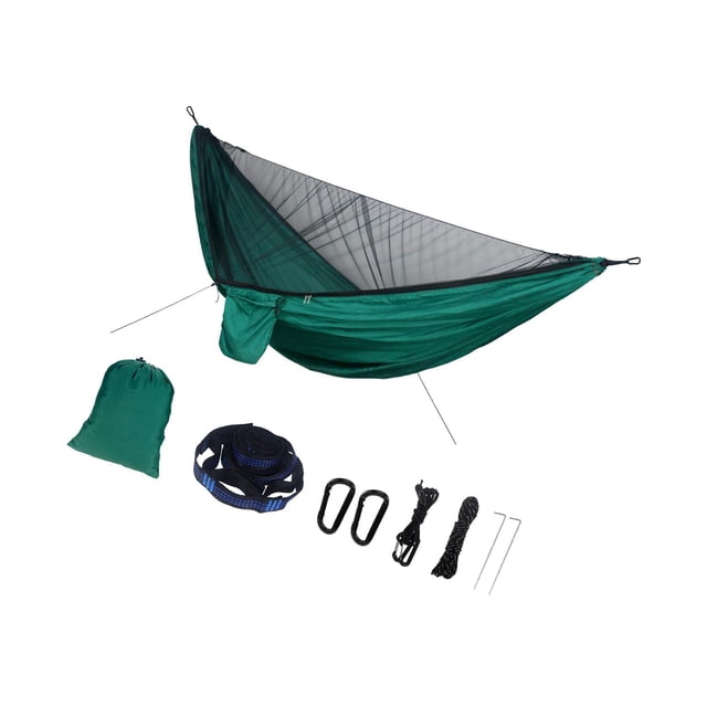 Maoww Camping Hammock with Net Netting Hanging Sleep Bed Swing Green