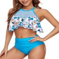 thumbnail image 3 of Women Tankinis Set Spaghetti Strap V-Neck Floral Vest  Boxer Underpants, 3 of 6