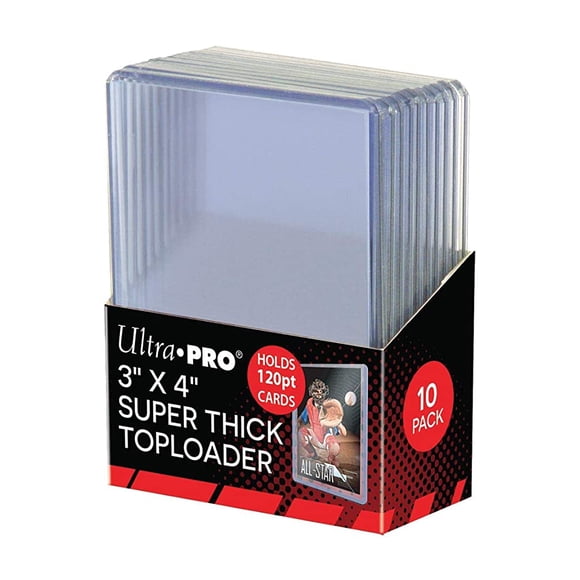 5 Ultra Pro 120pt Top Loader 50 Total (5 10ct Packages) 120 Pt for Thick Jersey Relic Cards