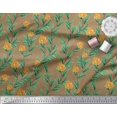 thumbnail image 2 of Soimoi polyester Crepe Fabric Leaves & Rose Floral Printed Fabric 1 Yard 52 Inch Wide, 2 of 3