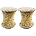 thumbnail image 1 of Natural Geo Moray Accent Stool (Set of 2) - Jute Light Brown, 1 of 8