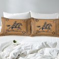 thumbnail image 4 of Erosebridal Ensemble de Draps Cowboy Simple, Ensemble de Literie Cheval Rustique Taille Simple, Décor Sud-Ouest 3 Pcs, 4 of 6