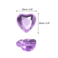 thumbnail image 2 of Unique Bargains 40 Pcs Acrylic Flat Back Rhinestones 20mm/0.8 Inch Heart Artificial Gemstone for Crafts Jewelry Making Mid Purple, 2 of 7