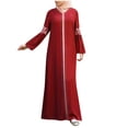 thumbnail image 1 of Catégorie de Produit Robe / Titre du Produit Abaya Robes à Imprimé Floral Long Caftan pour Femmes Tenue Élégante, 1 of 1