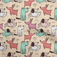 thumbnail image 1 of oneOone Rayon Pale Orange Fabric Dog Cartoon Sewing Craft Projects Fabric Prints By Yard 56 Inch Wide-VZ, 1 of 5