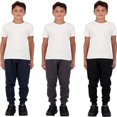 thumbnail image 2 of CHUANK Boys 3 Pack Active Tricot Joggers Size 5-16, 2 of 4