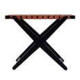 thumbnail image 4 of Beaumont Lane Mid in Century 24"W Wood & Leather Luggage Rack in Brown, 4 of 11