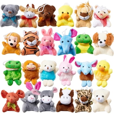 Joyfy 24 Pcs Mini Animaux Peluche Jouet 3 Pouces en Vrac Porte-Clés en Peluche Jouets pour Enfants, Prix de Carnaval, Cadeaux Scolaires, Souvenirs de Fête de la Saint-Valentin
