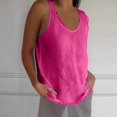 thumbnail image 4 of Plebaso Débardeurs pour Femmes Col Rond Sans Manches T-Shirts Couleur Unie Décontractés Amples Basiques, 4 of 7