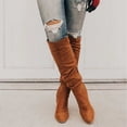 thumbnail image 2 of CEHVOM Bottes Grande Taille Femmes Automne Tube Long Talon Épais Chaussures Bottes Fermeture Éclair Bottes Pointues, 2 of 4