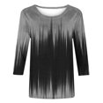 thumbnail image 5 of Hauts pour Femmes Décontractés Imprimés à Col Rond T-Shirt à Manches 3/4 Haut Ample, Hauts à Manches 3/4 pour Femmes, Hauts Décontractés pour Femmes, T-Shirts pour Femmes, 5 of 5