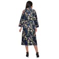thumbnail image 3 of Moomaya Printed Long Robe With Pockets Cotton Bride Getting Ready Dress, 3 of 6