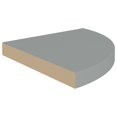thumbnail image 2 of vidaXL Floating Corner Shelves 4 pcs Grey 35x35x3.8 cm MDF, 2 of 5