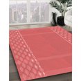 thumbnail image 3 of Ahgly Company Tapis Rectangulaire Rouge Lavable en Machine, 4 Pieds x 6 Pieds, 3 of 7