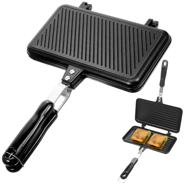 CIMAXIC Double-sided Bakeware Baking Plate Sandwich Baking Mold Non-stick Baking Pan,13.98"X9.45"X1.18"