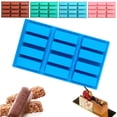 thumbnail image 1 of Iumwxz Kitchen Gadgets 12-Link Chocolate Small Rectangular Molds Cake Baking Molds Kitchen Utensil Set Light Blue Silica Gel My Order, 1 of 3