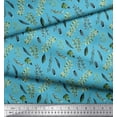 thumbnail image 3 of Soimoi Blue Rayon Fabric Curry & Leaves Decor Fabric Printed BTY 42 Inch Wide, 3 of 3