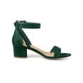 thumbnail image 3 of BLISSFUL STEP Sandales à Talon Épais pour Femmes avec Bride à la Cheville Vert 8, 3 of 8