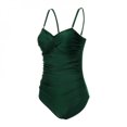 thumbnail image 1 of Women‘s Summer One Piece Tummy Control Swimwear Boyleg Ruched Swimsuit Stripes XL, 1 of 6