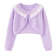 thumbnail image 1 of RXIRUCGD Veste Décontractée à Capuche pour Enfants avec Nœud, Boutons, Perforation, Col Rond, Manches Longues (Violet, Taille : 5-6 Ans), 1 of 8