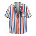 thumbnail image 1 of Cathalem Mens Casual Short Sleeve Button Down Shirts Short Sleeve Button Down Summer Stretch Dress Shirt,Red M, 1 of 5
