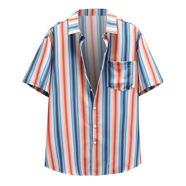 Cathalem Mens Casual Short Sleeve Button Down Shirts Short Sleeve Button Down Summer Stretch Dress Shirt,Red M