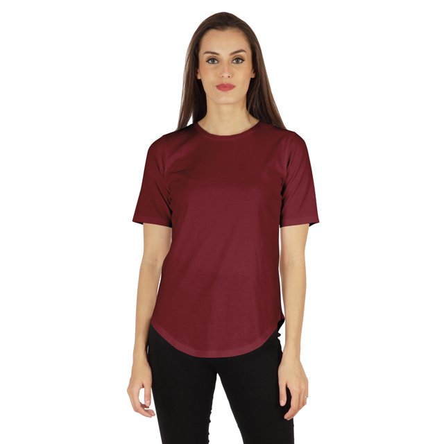 Inkmeso Regular Fit Solid Round NeckTop For Womens Casual Short Sleeves Soft Tee Tops