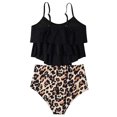 thumbnail image 3 of HAWEE Womens Tankini Swimsuits High Waisted Bathing Suits Tummy Control Ruffled Top Swimwear Two Piece Swimming Suits, 3 of 3