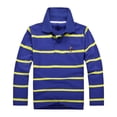 thumbnail image 1 of Polos pour Garçons, Chemises à Rayures pour Garçons, Chemises d'Uniforme pour Garçons, Hauts à Manches Courtes, Chemises de Rugby, Tenue pour Garçons 8-9 Ans, 1 of 2