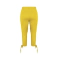 thumbnail image 4 of Leggings Capris Unis pour Filles Leggings Raccourcis d'Été pour Danse Décontractée Jaune 5 Ans, 4 of 8