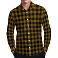 thumbnail image 2 of Timdgard Button down Shirts for Men Fall Plaid Lapel V Neck Long Sleeve Shirts Work Casual Tops, 2 of 8