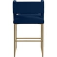 thumbnail image 3 of Meridian Furniture Caleb Navy Velvet Counter Stool (Set of 2), 3 of 5
