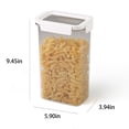 thumbnail image 3 of SuoKom Airtight Cereal Storage Container, Clear 2.3L Airtight Kitchen Food Storage Container with Lids for Grain, Sugar, Flour, Rice, Nut, Snacks, 3 of 5