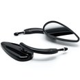 thumbnail image 1 of Krator Black Mirrors Universal Motorcycle Cruiser Compatible with Harley Davidson Road King Custom Classic, 1 of 3
