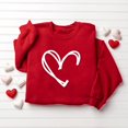 thumbnail image 1 of TIMIFIS Chandails à Col Rond pour Femmes Mode Mignon Imprimé Amour Manches Longues Chandail Décontracté Cœur Chandail Chemises Tenue Valentines Day Femmes - Printemps/été, 1 of 4