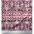 thumbnail image 1 of Soimoi Pink Rayon Fabric Moroccan Damask Printed Fabric 1 Yard 42 Inch Wide, 1 of 3