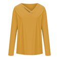 thumbnail image 3 of Womens Long Sleeve V Neck T Shirts 2025 Casual Basic Ribbed Knit Tops Lightweight Stretch Pullover Sweater Shirts, 3 of 5
