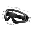 thumbnail image 3 of Riforla Verres de Ski à Lentille Transparente Lunettes Anti-Impact pour Cyclisme Randonnée et Utilisation Coupe-Vent Noir, 3 of 9