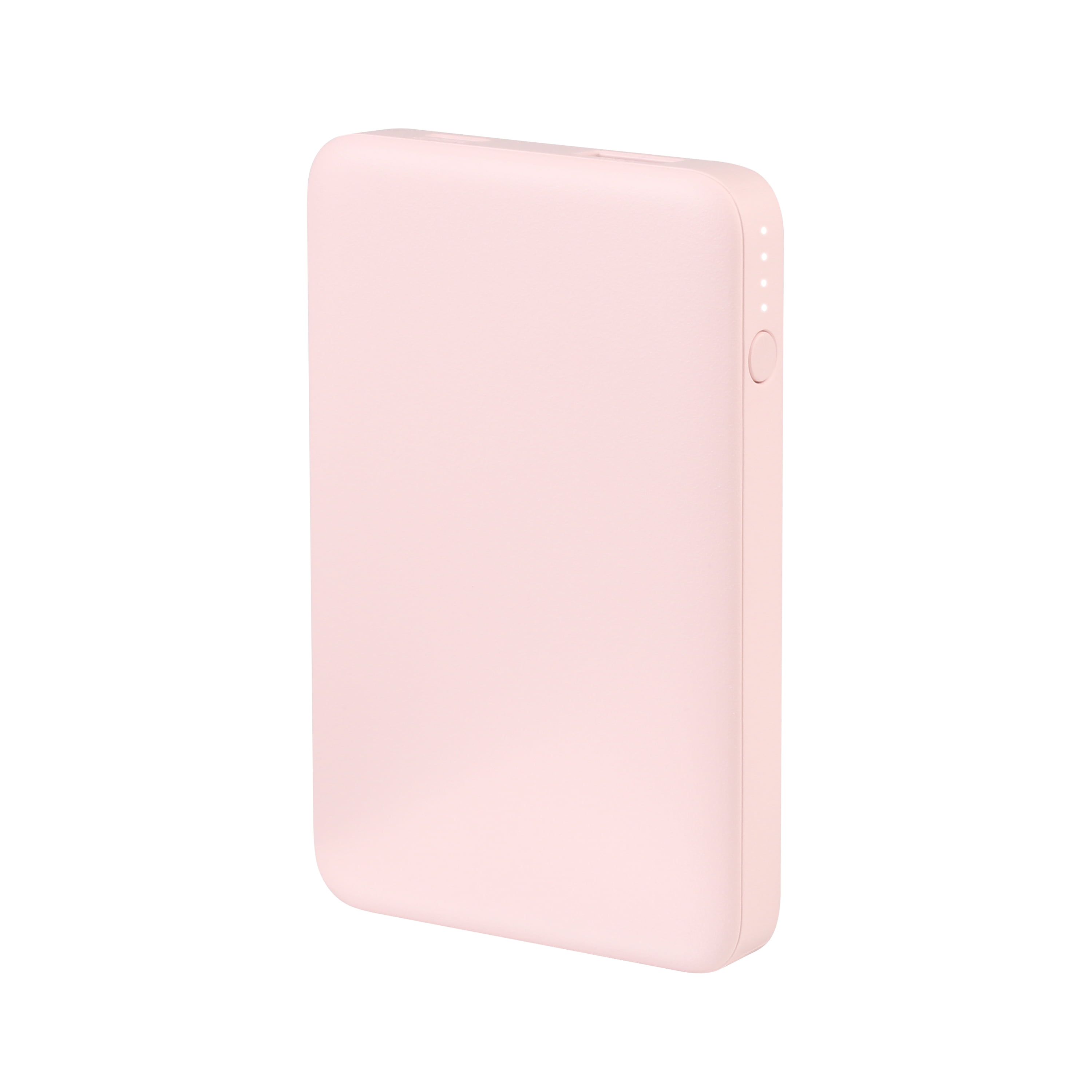 onn USB-C/USB-A 5,000 mAh Power Bank for Smartphones & Tablets, Pink