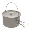 thumbnail image 1 of Pot en Titane 1,8 L Pot Suspendu Ultraléger avec Couvercle et Poignée Pliable Camping Randonnée Backpacking Pique-Nique, 1 of 7