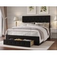 thumbnail image 3 of HMD Deborah Queen Tufted Upholstered Storage Panel Bed, Black, 3 of 3
