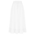 thumbnail image 4 of Bovxnpu Plus Size Skirts For Women, Womens Summer Midi Skirts Ruffle Flowy A-Line Long Skirt with Pockets, Womens Elastic Waist Drawstring Pleated Mid Skirt XXL, 4 of 5