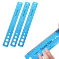 thumbnail image 1 of ZTTD 12 Inch, 3 Pack, Flexible Ruler with Centimeters and Inches, Clear Plastic Standard Ruler for Home, or Office (Type2-Blue), 1 of 9