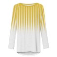 thumbnail image 4 of Styesk Chandails à Manches Longues pour Femmes Grande Taille Tendance Chemise Rayée Ample Col Rond Chandail Tunique Hauts Décontractés Dégradé Doux Léger Chandail, 4 of 5