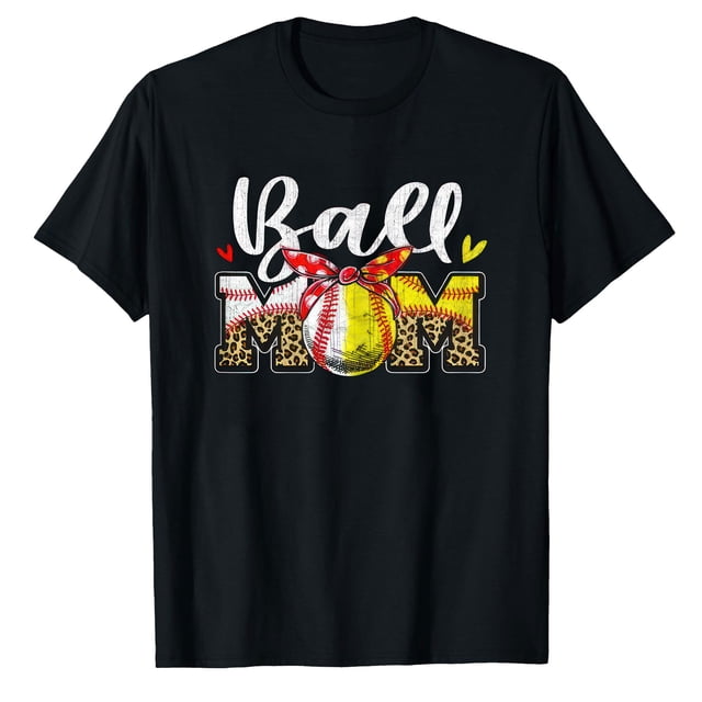 AALJY Balle Maman Baseball Softball Maman Maman Femmes Fête des Mères T-Shirt