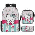 thumbnail image 4 of New schoolbag cute Hello Kitty backpack lunch bag pencil case three-piece set, 4 of 5