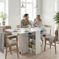 thumbnail image 2 of HOMCOM Folding Dining Table, Drop Leaf Table with 2-tier Shelves, 2 of 10